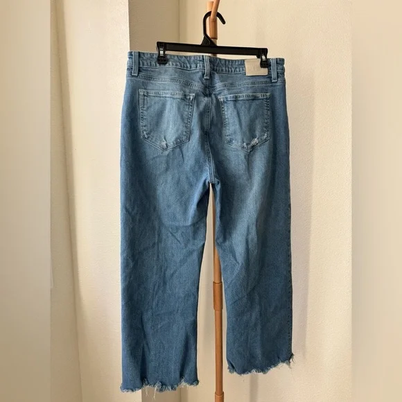 Paige Designer Blue Denim Leenah Ankle High Rise Jeans Women’s Size 32 - Picture 6 of 7
